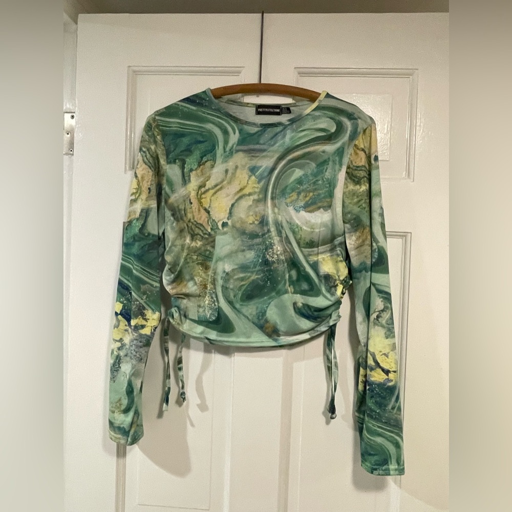 PLT Long Sleeve Crop Top